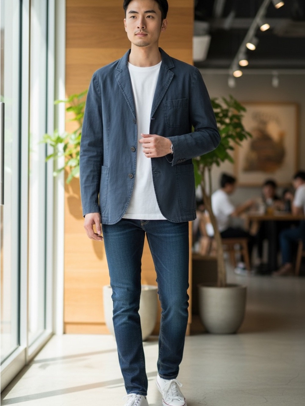 Brooklyn Tailors Casual Wash Black/ Gray Jacket Blazer